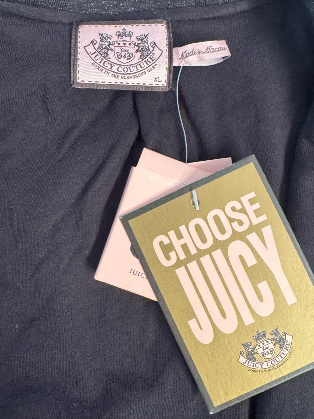 NEW glitter grey Juicy Couture Military vintage Zip Top Blazer Jacket size XL - Picture 4 of 7